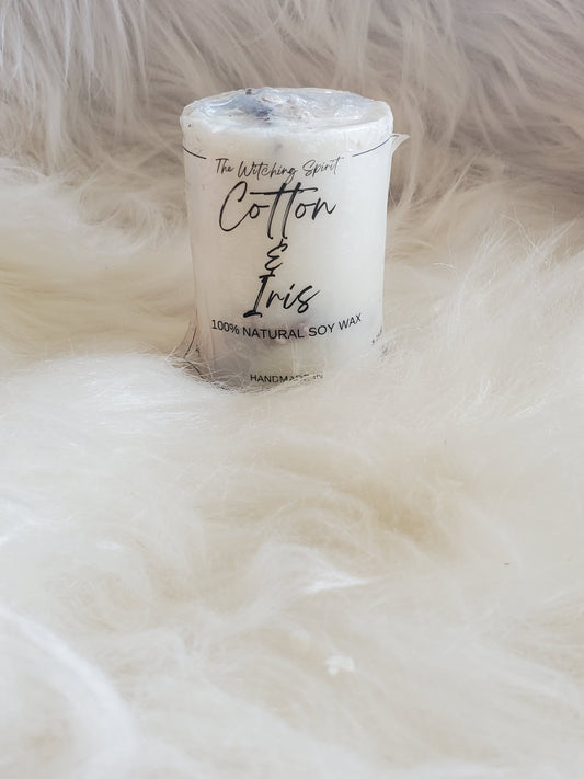 Cotton & Iris Pillar Candles (Discontinued scent)